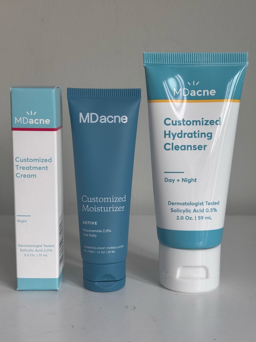 MDacne 3 Step Face Acne Prone Treatment Kit